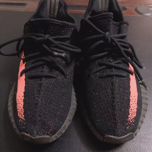 Adidas Yeezy Boost 350 V2 Black/Red - Picture 2 of 8
